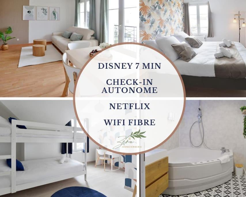 贝利罗曼维利而Sesame Duplex Disneyland Paris Netflix 6 Personnes Et 1 Bebe Avec Parking公寓 外观 照片